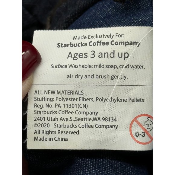 STARBUCKS COFFEE BARISTA BEAR 2020 WITH APRON AND SHIRT and Jeans - Picture 5 of 6